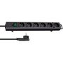Extension Socket Comfort-Line 6-Way 2.00 m Black - Protective Contact TYPE F BN-1153300100