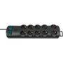 Extension Socket Primera-Line 10-Way 2.00 m Black - Protective Contact TYPE E BN-1153300120 4007123211210