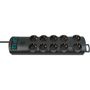 Extension Socket Primera-Line 10-Way 2.00 m Black - Protective Contact TYPE E BN-1153300120 4007123211210