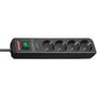 Eco-Line power strip 13.500A with 4-way surge protector anthracite 1.5m H05VV-F 3G1.5 TYPE E BN-1153904314 4007123091744