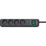 Eco-Line power strip 13.500A with 4-way surge protector anthracite 1.5m H05VV-F 3G1.5 TYPE E BN-1153904314
