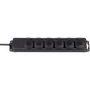 Extension Socket 6-Way 2.00 m Black - Protective Contact TYPE F BN-1159970 4007123575978