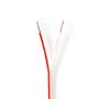 Speaker Cable | 2 x 0.75 mm² | Copper | 100.0 m | Round | PVC | Transparent | Reel CABR0750TR1000 5412810311910