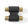 Stereo Audio Adapter | 2x RCA Female | 2x RCA Female | Gold Plated | Straight | ABS | Anthracite | 1 pcs | Box CABW24952AT 5412810265527