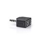 Stereo Audio Adapter | 3.5 mm Male | 2x 3.5 mm Female | Nickel Plated | Straight | ABS | Black | 1 pcs | Box CAGB22945BK 5412810288236
