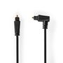 Optical Audio Cable | TosLink Male | TosLink Male | Rotatable | 2.00 m | Round | PVC | Black | Envelope CAGP25200BK20 5412810411603