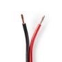 Speaker Cable | 2 x 2.50 mm² | CCA | 25.0 m | Round | PVC | Black / Red | Wrap CAGW2500BK250 5412810312696