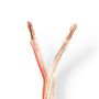 Speaker Cable | 2 x 6.00 mm² | CCA | 25.0 m | Round | PVC | Transparent | Wrap CAGW6000TR250 5412810312863