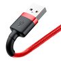 Cable USB A plug - IP Lightning plug 2.0m Cafule red+red BASEUS CALKLF-A09 6953156274921