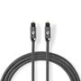 Optical Audio Cable | TosLink Male | TosLink Male | 3.00 m | Round | Cotton | Gun Metal Grey | Cover Window Box CATB25000GY30 5412810318810