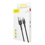 Cable USB A plug - USB C plug 2.0m QC3.0 grey+black BASEUS CATKLF-CG1 6953156278233