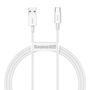 Cable USB A plug - USB C plug 66W 1.0m white (do not compatible with iPhone 15) Superior BASEUS CATYS-02 6953156205505