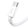 Kabelis USB A kištukas - USB C 66W 1.0m baltas (netinka iPhone 15 įkrovimui) Superior  BASEUS CATYS-02 6953156205505