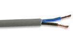 FLEX CABLE, 2CORE, GREY, 0.75MM2, 100M 3182Y-0.75MMGRY100M