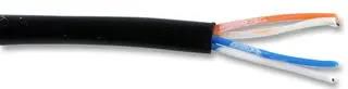 UNSHLD MULTICORED CABLE, 4POS, BLK, 100M 2PRCCSBLK