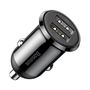 Car Charger 12-24V 2xUSB 4.8A, Black CCALLP-01 6953156202009