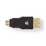 USB Micro-B Adapter | USB 2.0 | USB Micro-B Male | USB-A Female | 480 Mbps | Gold Plated | PVC | Anthracite | Box CCBW60901AT 5412810265329