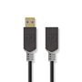 USB Cable | USB 3.2 Gen 1 | USB-A Male | USB-A Female | 5 Gbps | Gold Plated | 2.00 m | Round | PVC | Anthracite | Box CCBW61010AT20 5412810263578