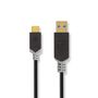 USB Cable | USB 3.2 Gen 1 | USB-A Male | USB-C™ Male | 60 W | 5 Gbps | Gold Plated | 1.00 m | Round | PVC | Anthracite | Window Box CCBW61600AT10 5412810263615