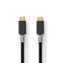 USB Cable | USB 3.2 Gen 2x2 | USB-C™ Male | USB-C™ Male | 100 W | 4K@60Hz | 20 Gbps | Gold Plated | 2.00 m | Round | PVC | Silver | Box CCBW64020AT20