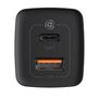 Wall Quick Charger GaN2 Lite 65W USB + USB-C QC4+ PD3.0 SCP FCP AFC, Black CCGAN2L-B01 6953156232938