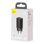 Wall Quick Charger GaN2 Lite 65W USB + USB-C QC4+ PD3.0 SCP FCP AFC, Black CCGAN2L-B01 6953156232938