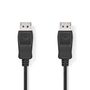 DisplayPort Cable | DisplayPort Male | DisplayPort Male | 4K@60Hz | Gold Plated | 2.00 m | Round | PVC | Black | Box CCGB37010BK20 5412810288540