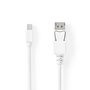 Mini DisplayPort Cable | DisplayPort 1.4 | Mini DisplayPort Male | DisplayPort Male | 48 Gbps | Nickel Plated | 2.00 m | Round | PVC | White | Blister CCGB37404WT20 5412810322206