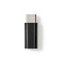 USB-C™ Adapter | USB 2.0 | USB-C™ Male | USB Micro-B Female | 480 Mbps | Round | Nickel Plated | Black | Box CCGB60910BK 5412810336128