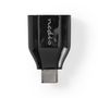 USB-C™ Adapter | USB 3.2 Gen 1 | USB-C™ Male | USB-A Female | 5 Gbps | Round | Nickel Plated | Black | Box CCGB60915BK 5412810289035