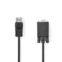 VGA Cable | DisplayPort Male | VGA Male | Nickel Plated | Maximum resolution: 1080p | 2.00 m | Round | PVC | Black | Label CCGL37301BK20 5412810420926