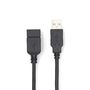 USB Cable | USB 2.0 | USB-A Male | USB-A Female | 480 Mbps | Nickel Plated | 2.00 m | Round | PVC | Black | Label CCGL60010BK20 5412810421459