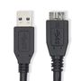 USB Cable | USB 3.2 Gen 1 | USB-A Male | USB Micro-B Male | 5 Gbps | Nickel Plated | 1.00 m | Round | PVC | Black | Label CCGL61500BK10 5412810421954