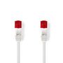 CAT6 Network Cable | RJ45 Male | RJ45 Male | U/UTP | 0.50 m | Snagless | Flat | PVC | White | Label CCGL85215WT05 5412810423101