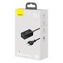 Sieninis įkroviklis GaN3 Pro 100W 2xUSB + 2xUSB-C QC4+ PD3.0 su USB-C 1.5m laidu, juodas CCGP000101 6953156209053