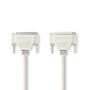 Serial Cable | D-SUB 25-Pin Male | D-SUB 25-Pin Female | Nickel Plated | 5.00 m | Round | PVC | Ivory | Polybag CCGP52110IV50