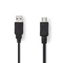 USB Cable | USB 2.0 | USB-A Male | USB Micro-A | 480 Mbps | Nickel Plated | 2.00 m | Round | PVC | Black | Polybag CCGP60400BK20 5412810275090