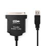 Parallel Cable | USB-A Male | Centronics 36-Pin Male | Nickel Plated | 2.00 m | Round | PVC | Envelope CCGP60880BK20