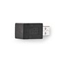 USB-A Adapter | USB 2.0 | USB-A Male | USB-A Female | 480 Mbps | Round | Nickel Plated | PVC | Black | Box CCGB60940BK 5412810421817