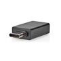 USB-C™ Adapter | USB 3.2 Gen 1 | USB-C™ Male | USB-A Female | 5 Gbps | OTG | Round | Nickel Plated | Black | Box CCGB64915BK 5412810422203
