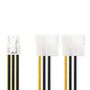 Internal Power cable | 2x Molex Male | PCI Express Female | Gold Plated | 0.20 m | Round | PVC | Black / Yellow | Polybag CCGP74210VA015