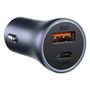 Car Quick Charger 40W 12-24V USB + USB-C QC4+ PD3.0 SCP FCP AFC, Dark Gray CCJD-0G 6953156201934