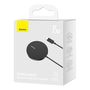 Belaidis magnetinis Qi įkroviklis 15W su USB-C 1.2m laidu, juodas CCJJ040001