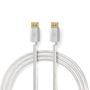 DisplayPort Cable | DisplayPort Male | DisplayPort Male | 8K@60Hz | Gold Plated | 2.00 m | Round | Braided | Silver | Cover Window Box CCTB37014AL20 5412810333370