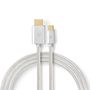 USB-C™ Adapter | USB 3.2 Gen 1 | USB-C™ Male | HDMI™ Connector | 4K@60Hz | 18 Gbps | 2.00 m | Round | Gold Plated | Braided / Nylon | Aluminium | Cover Window Box CCTB64655AL20