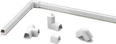 Cable organizer 8x7mm corner junctions white 10pcs. CF3210-2