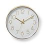 Wall Clock | Diameter: 300 mm | Plastic | Gold / White CLWA015PC30GD 5412810270279