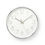 Wall Clock | Diameter: 300 mm | Plastic | Silver / White CLWA015PC30SR