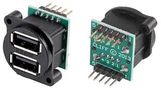 USB STACKED, 2.0 TYPE A, 2PORT, VERTICAL CP30090