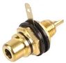 CHASSIS SOCKET, PHONO/RCA, GOLD/BLACK PSG08636